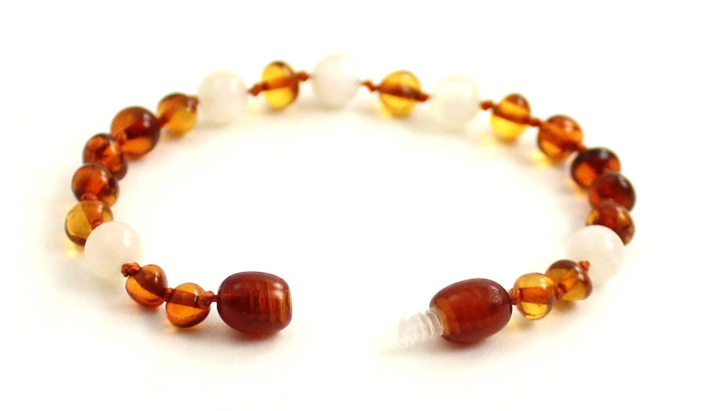 Amber and Moonstone Teething Anklets/Bracelets-3