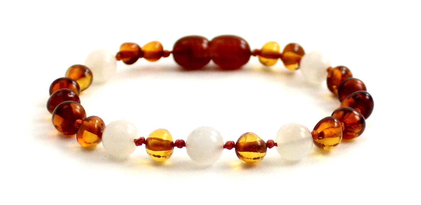 Amber and Moonstone Teething Anklets/Bracelets-4