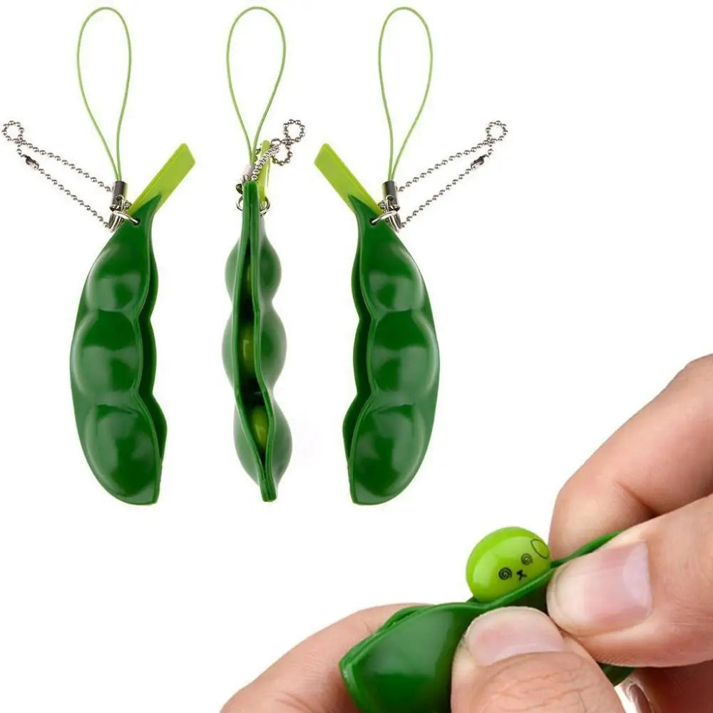 Fidget Toys Pack Edamame Stress Relief Keychain-2