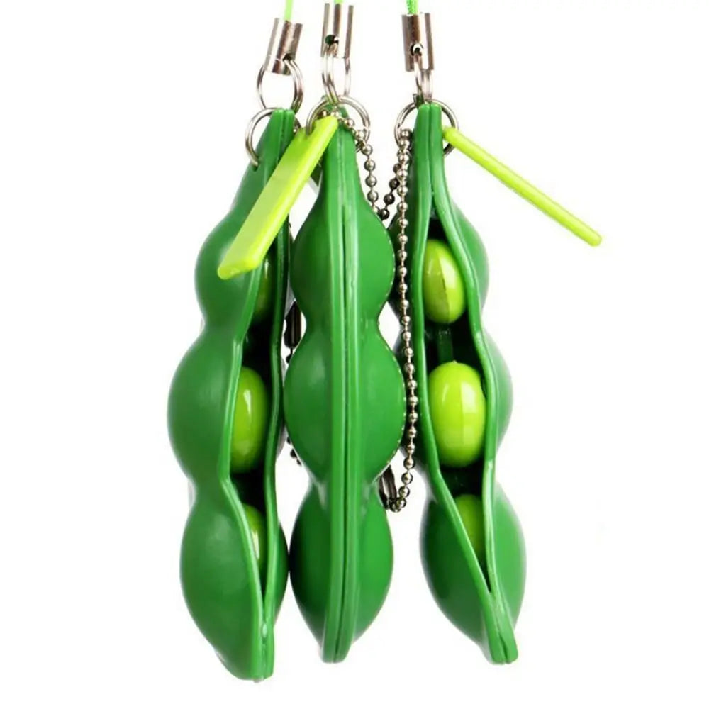 Fidget Toys Pack Edamame Stress Relief Keychain-3