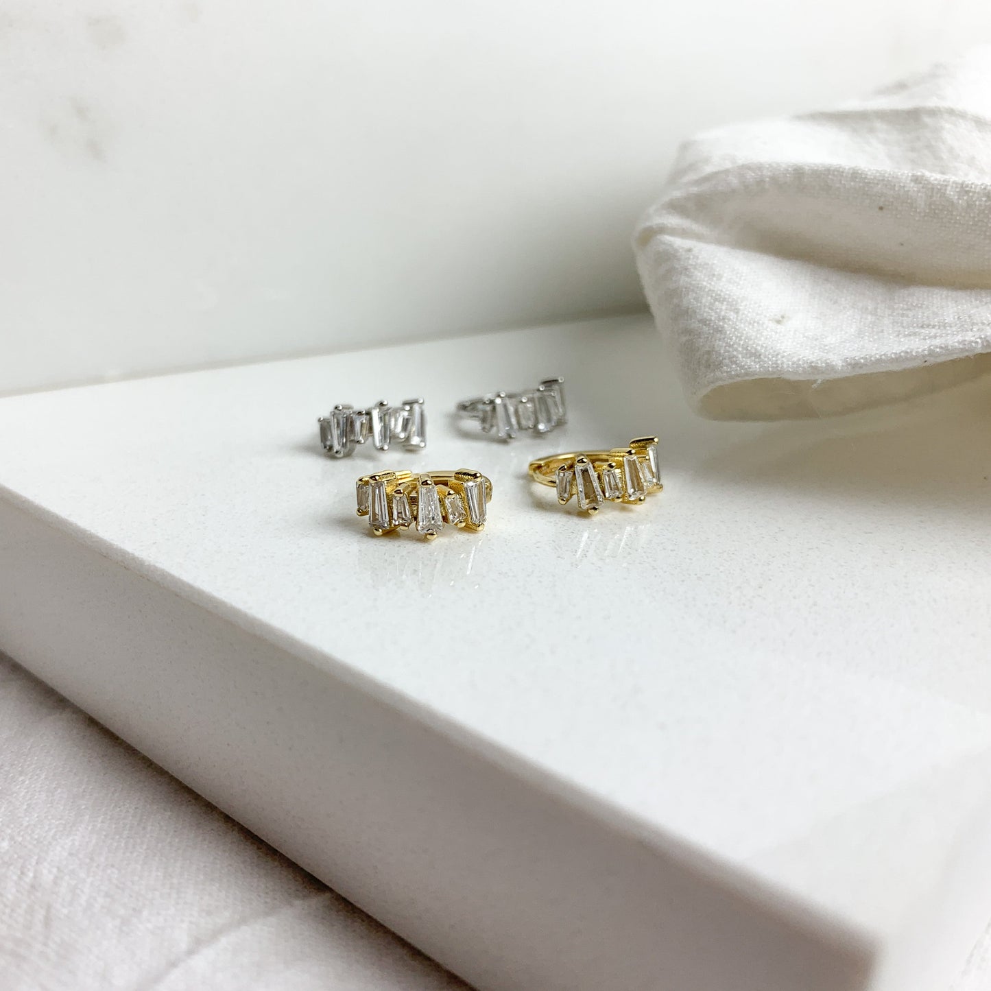 ELODIE HUGGIE HOOPS 1CM-3