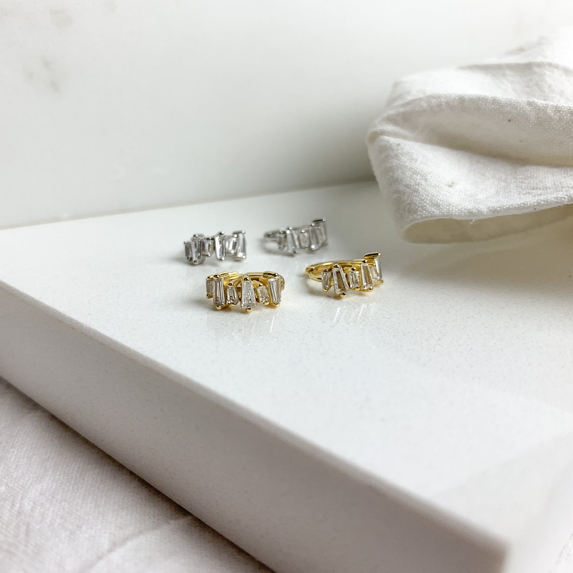 ELODIE HUGGIE HOOPS 1CM-3