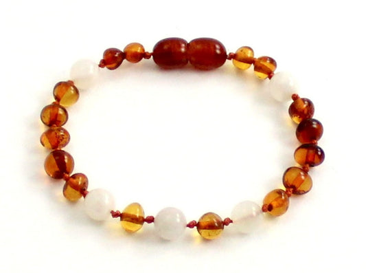 Amber and Moonstone Teething Anklets/Bracelets-0