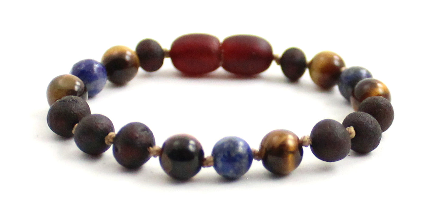 Amber and Tiger's Eye Anklets/Bracelets-4